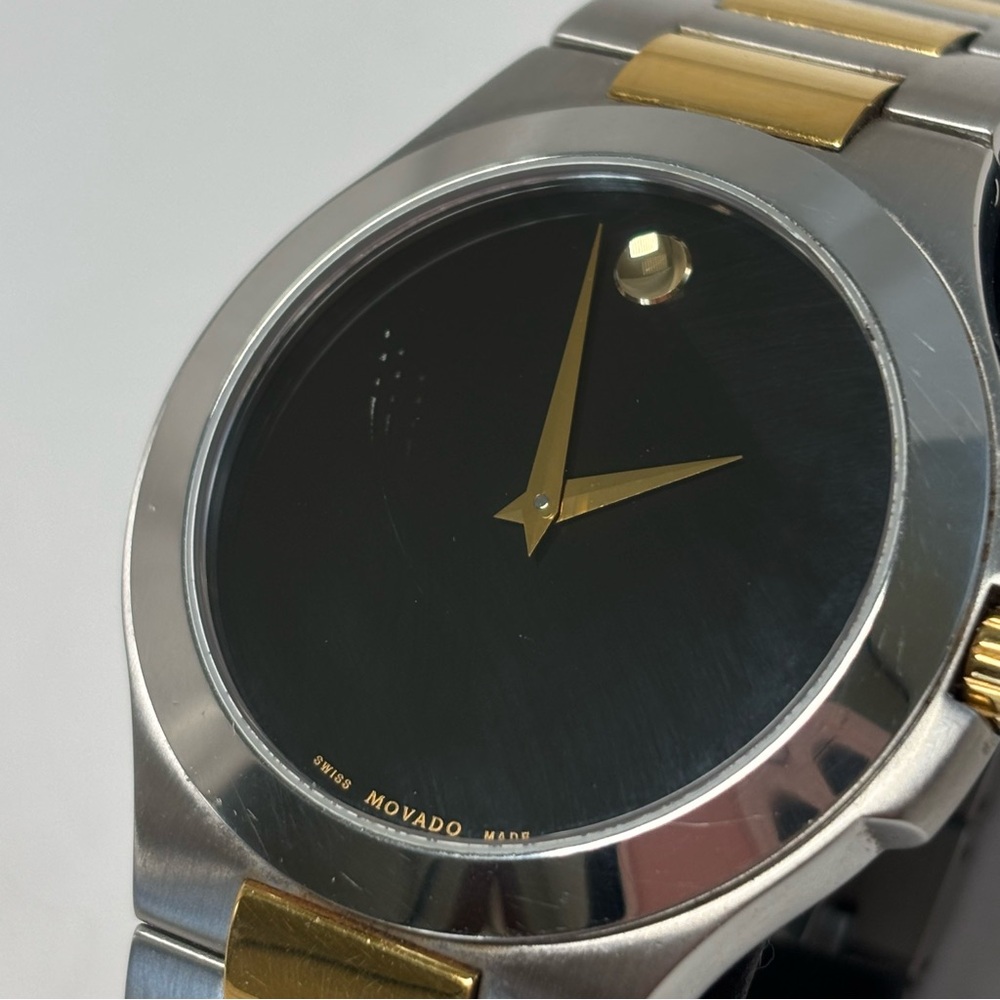 Movado Two-Tone Stainless Steel Watch with Black Dial - Picture 4 of 14